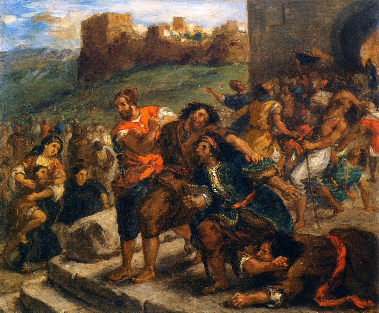 The Fanatics of Tangier, vintage artwork by Eugène Delacroix, A3 (16x12") Poster Print