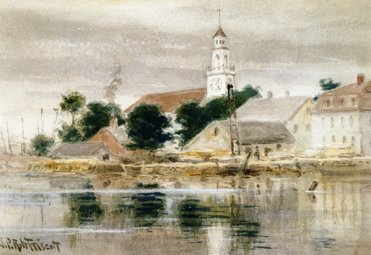 Kennebunkport, Maine, vintage artwork by Samuel P. R. Triscott, 12x8" (A4) Poster