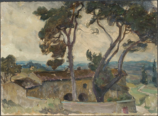 Study from Spoleto, Italy, vintage artwork by Anna Boberg, 12x8" (A4) Poster