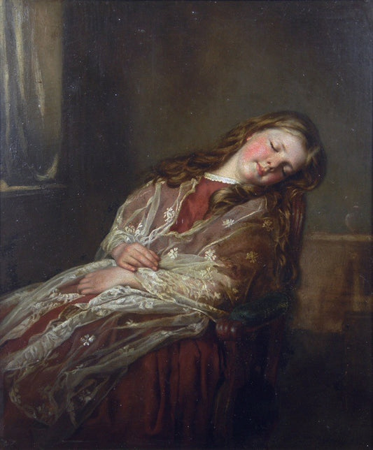 The Pretty Dreamer, vintage artwork by Samuel Baruch Halle, 12x8" (A4) Poster