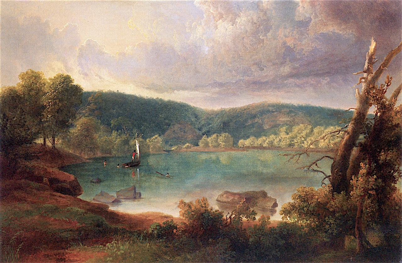 On the Lake, vintage artwork by Thomas Doughty, A3 (16x12") Poster Print