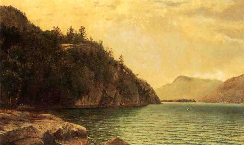 Lake George, vintage artwork by David Johnson, 12x8" (A4) Poster