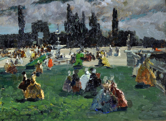 The Court Festival, vintage artwork by Emma Ciardi, 12x8" (A4) Poster