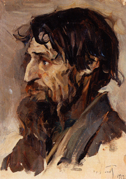 Bearded Man (study) by Mikhail Vasilevich Nesterov,A3(16x12")Poster