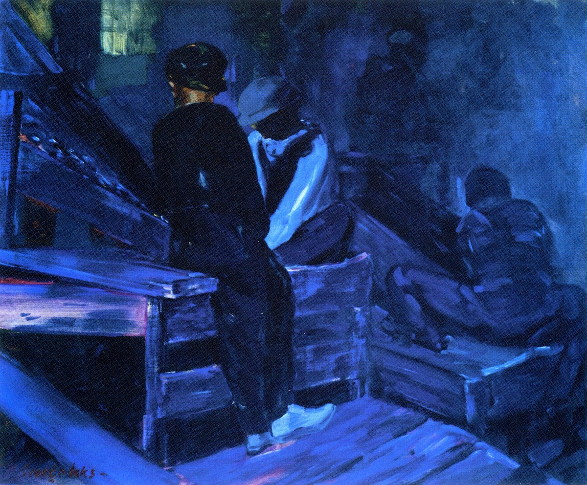 The Breaker Boys, vintage artwork by George Luks, 12x8" (A4) Poster