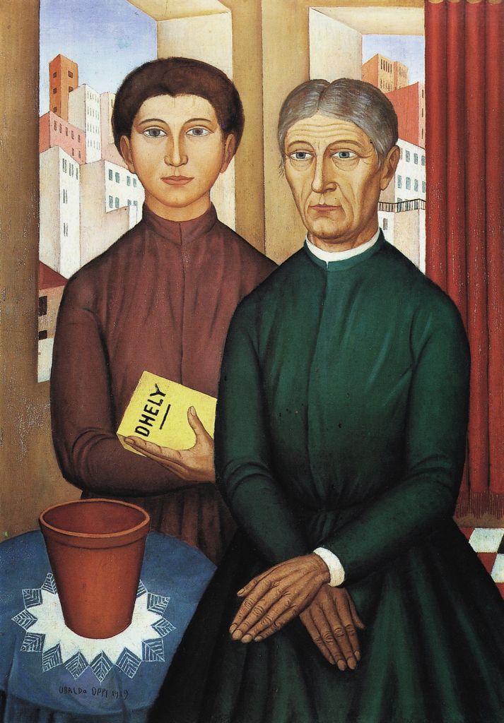 Serene Poverty, vintage artwork by Ubaldo Oppi, 12x8" (A4) Poster