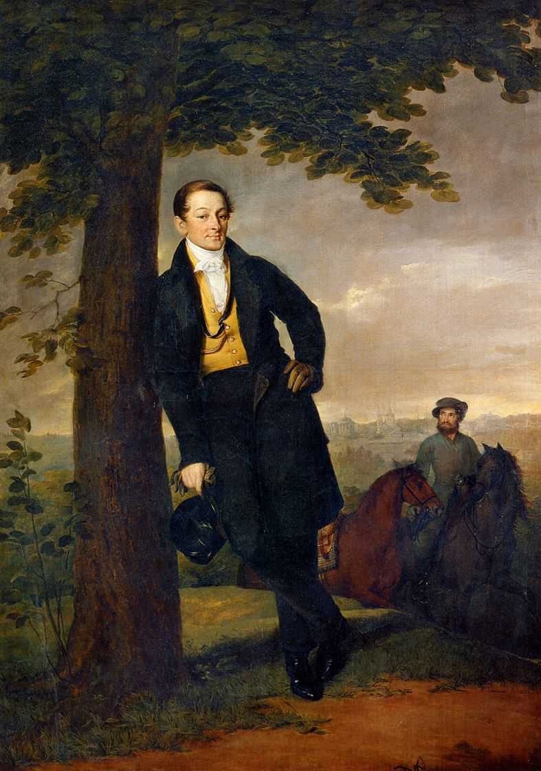 Portrait of A.I. Baryshnikov, vintage artwork by Vasily Tropinin, 12x8" (A4) Poster