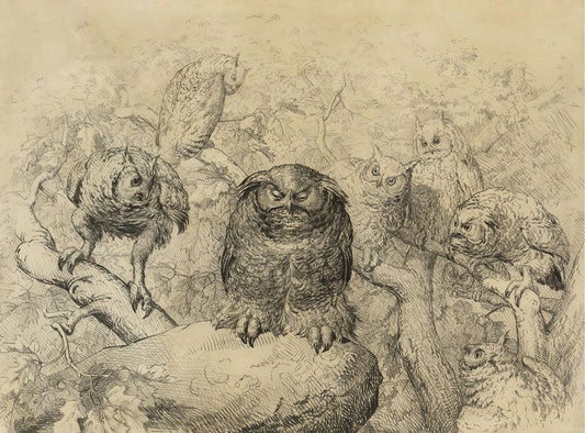 Minerva Reflecting, vintage artwork by William Holbrook Beard, 12x8" (A4) Poster