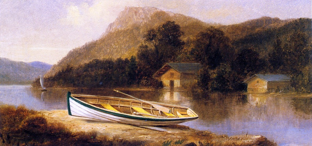 Quiet Lake, vintage artwork by John O'Brien Inman, 12x8" (A4) Poster