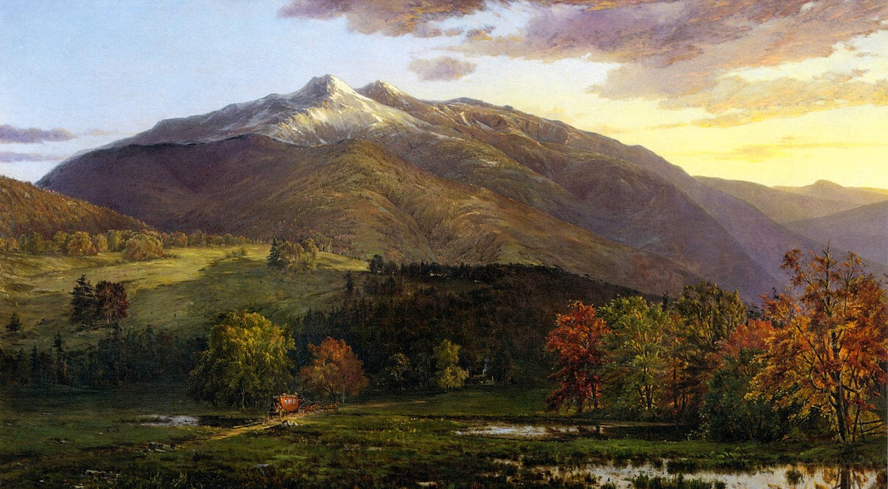 Mounts Madison and Adams, vintage artwork by Horace Wolcott Robbins, 12x8" (A4) Poster