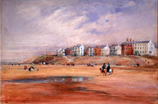 Blackpool Beach, vintage artwork by David Cox, 12x8" (A4) Poster