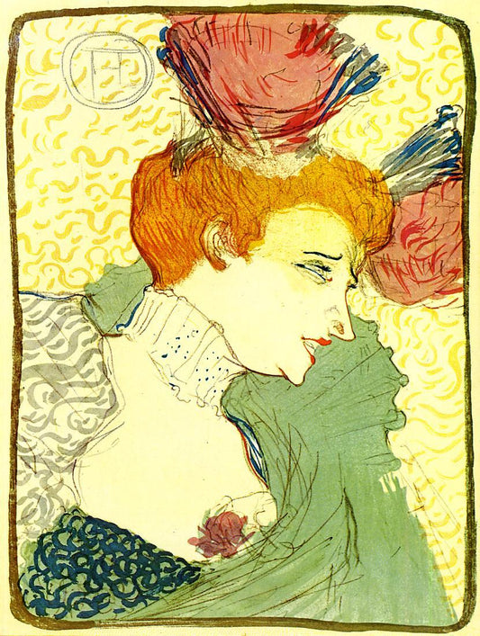 The Actress Marcelle Lender, vintage artwork by Henri de Toulouse-Lautrec, 12x8" (A4) Poster