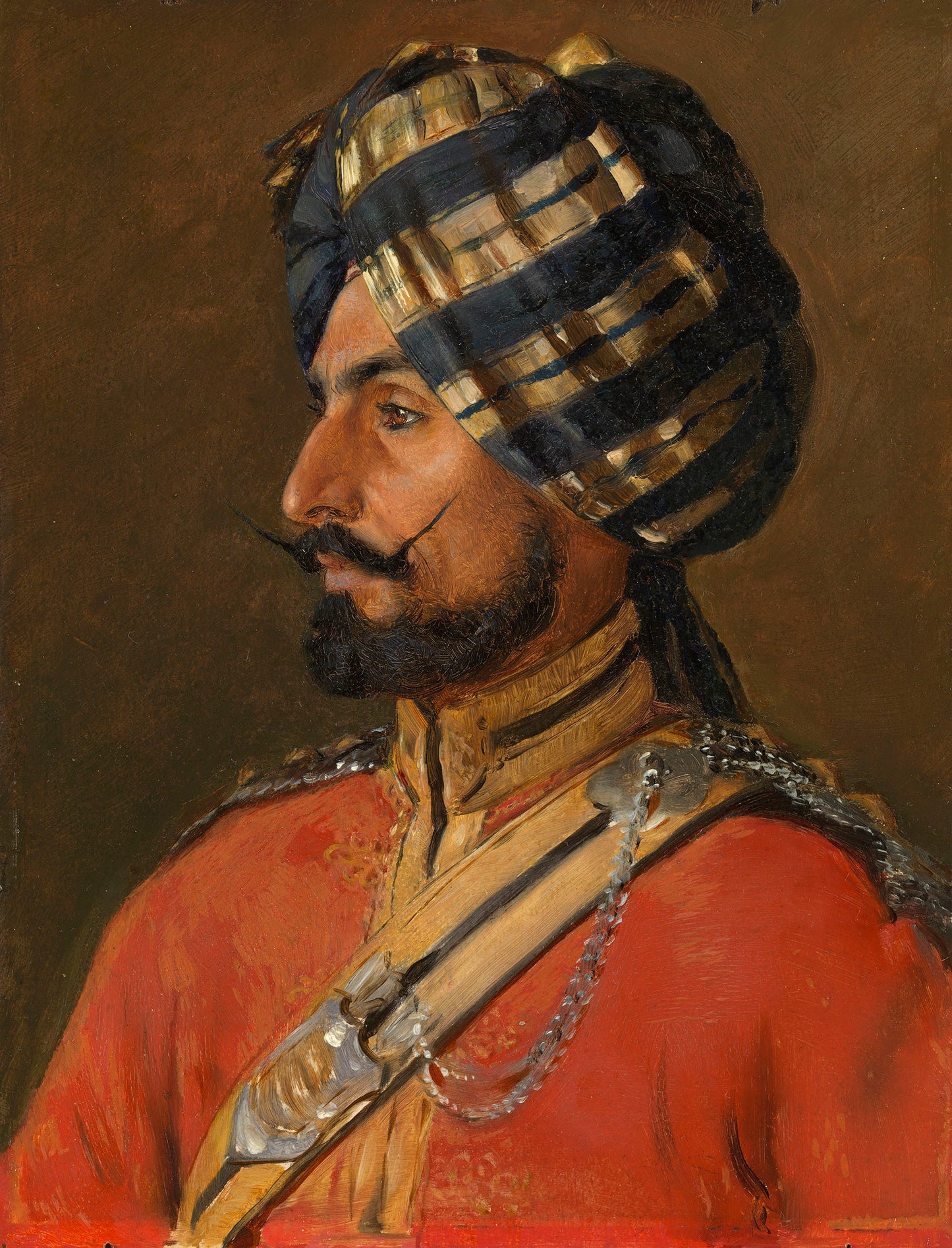 Risaldar-Major Sunayat Singh, Kashmir Lancers, vintage artwork by Rudolph Swoboda, A3 (16x12") Poster Print