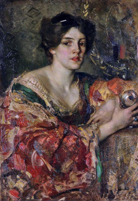 The fortune teller, Miss Jane Aitken, vintage artwork by Edward Arthur Walton, R.S.A., P.R.S.W., 12x8" (A4) Poster