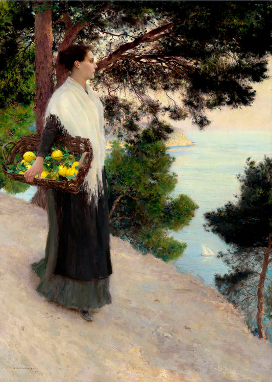 Serenity, vintage artwork by Jules-Alexis Muenier, 12x8" (A4) Poster