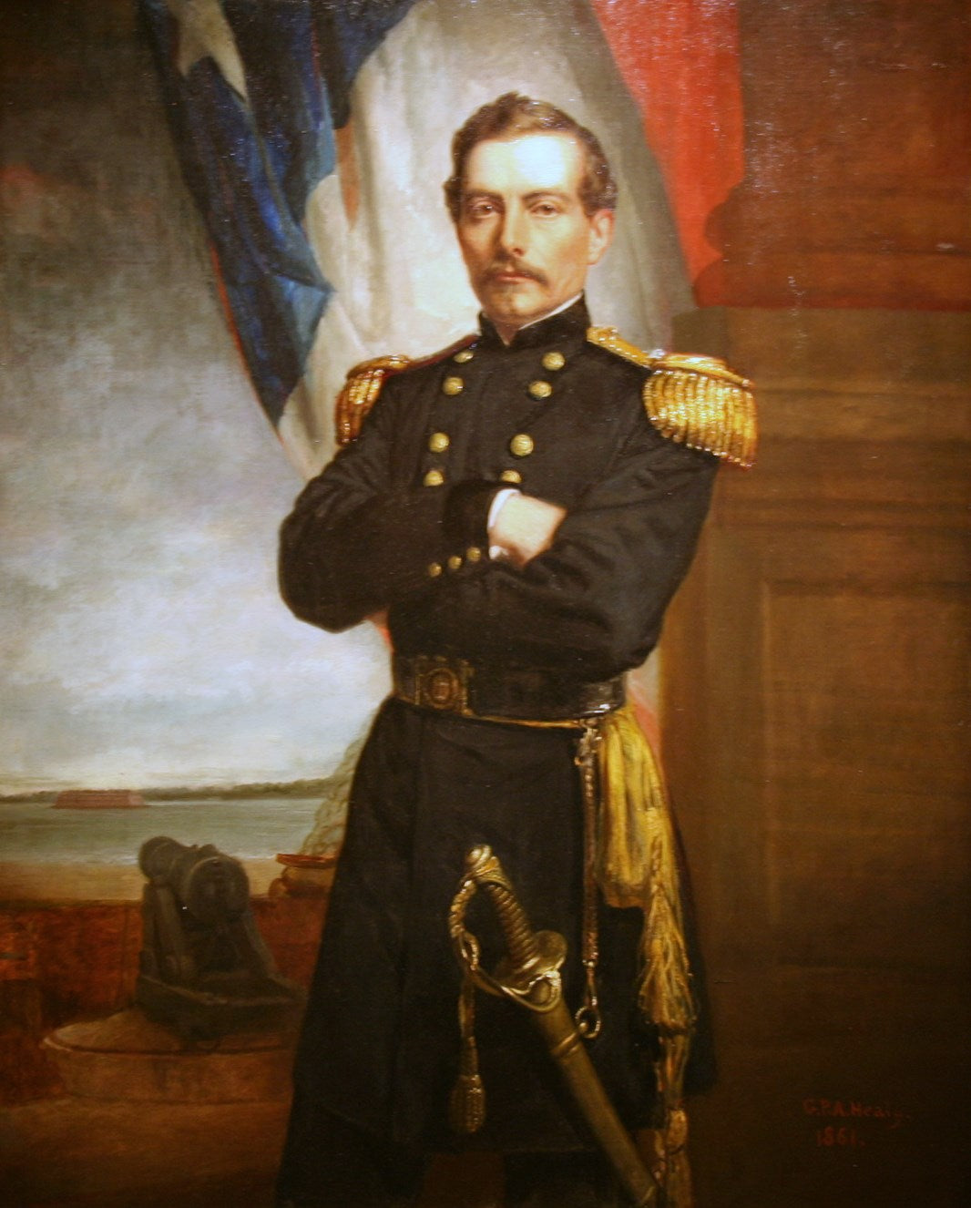 Pierre Gustave Toutant Beauregard, vintage artwork by George Peter Alexander Healy, A3 (16x12") Poster Print