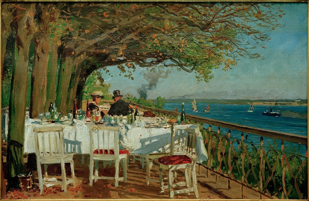  der Terrasse des Restaurants Jacob by Friederich Kallmorgen,A3(16x12")Poster