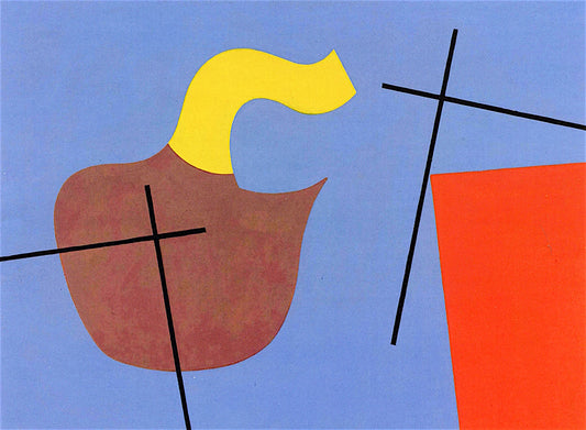2nd Composition, vintage artwork by Sophie Taeuber-Arp, 12x8" (A4) Poster
