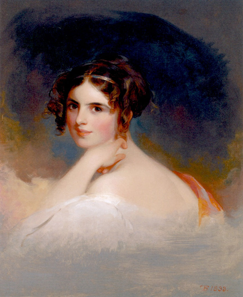 Frances Anne Kemble as Beatrice, vintage artwork by Thomas Sully, 12x8" (A4) Poster