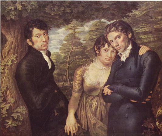 We three, vintage artwork by Philipp Otto Runge, 12x8" (A4) Poster