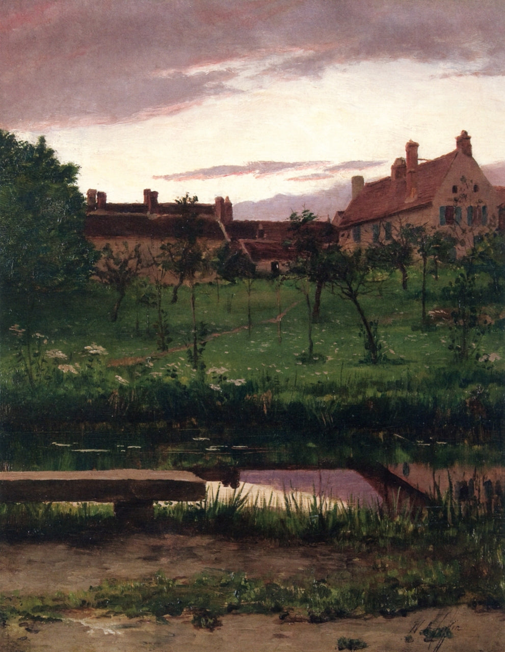 Evening at Grez, France by William Coffin,A3(16x12")Poster