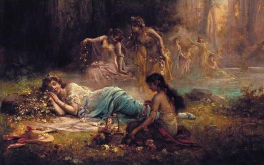 A Dream in the Forest by Hans Zatzka,A3(16x12")Poster