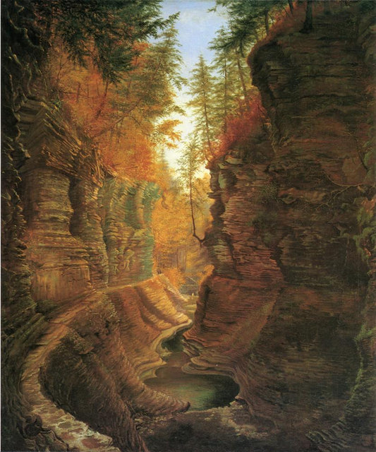 Watkins Glen, vintage artwork by James Hope, A3 (16x12") Poster Print