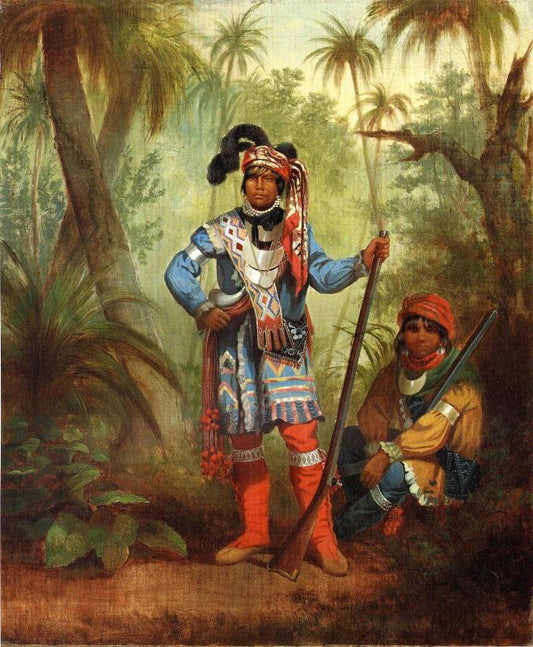 Billy Bowlegs, vintage artwork by Karl Ferdinand (Carl or Charles) Wimar, 12x8" (A4) Poster