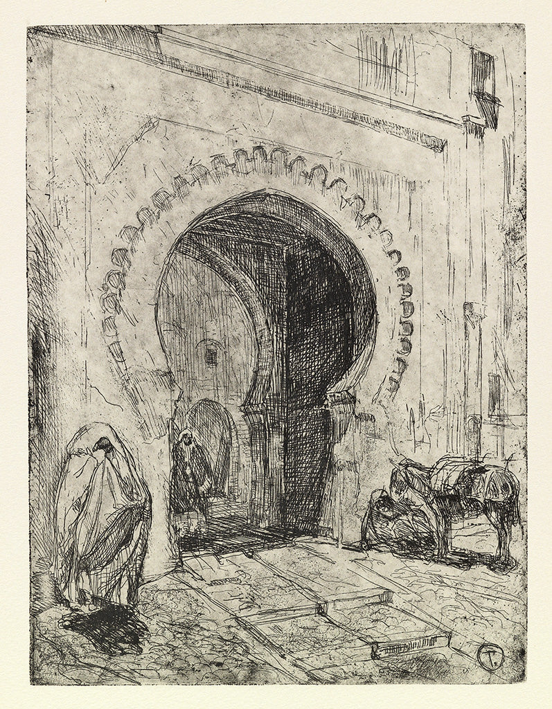 Gate in Tangier, vintage artwork by Henry Ossawa Tanner, 12x8" (A4) Poster