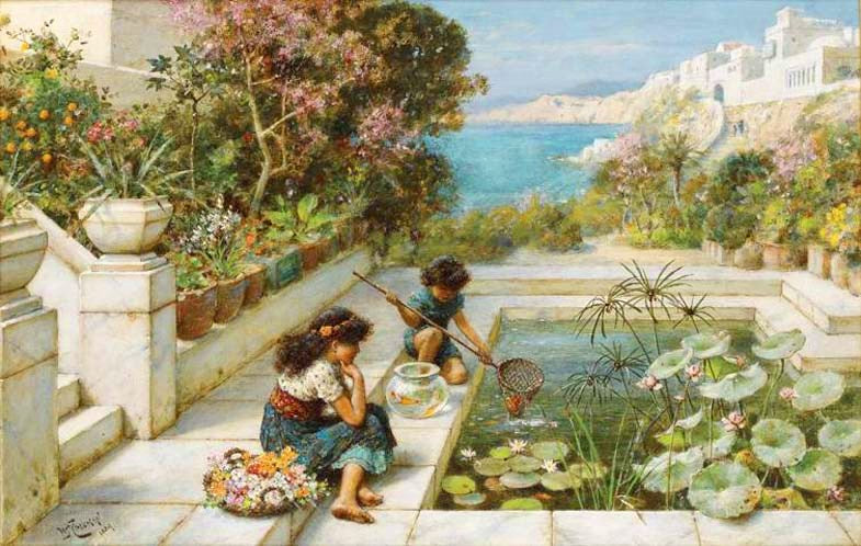 Golden Hours, vintage artwork by William Stephen Coleman, 12x8" (A4) Poster