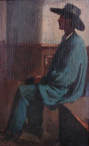 Alsatian Peasant, vintage artwork by Jean-Jacques Henner, 12x8" (A4) Poster