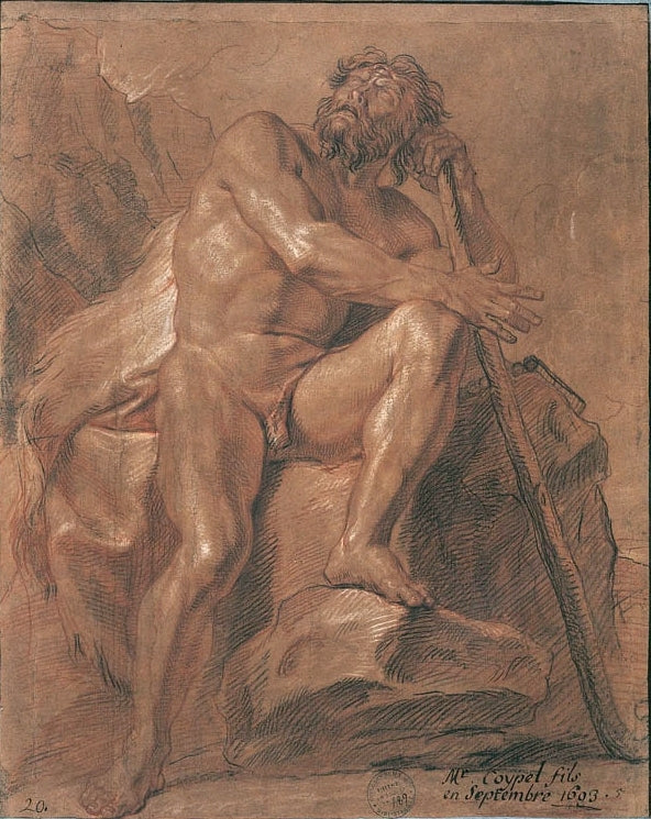 Polyphemus, vintage artwork by Antoine Coypel II, 12x8" (A4) Poster