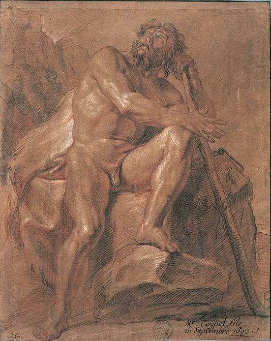 Polyphemus, vintage artwork by Antoine Coypel II, 12x8" (A4) Poster