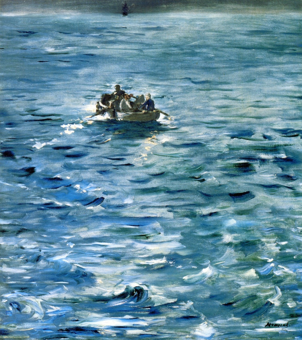 The Escape of Rochefort, vintage artwork by Édouard Manet, 12x8" (A4) Poster