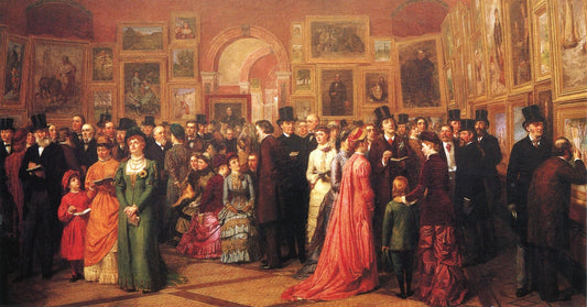 The Private View of the Royal Academy, 1881, vintage artwork by William Powell Frith, A3 (16x12") Poster Print