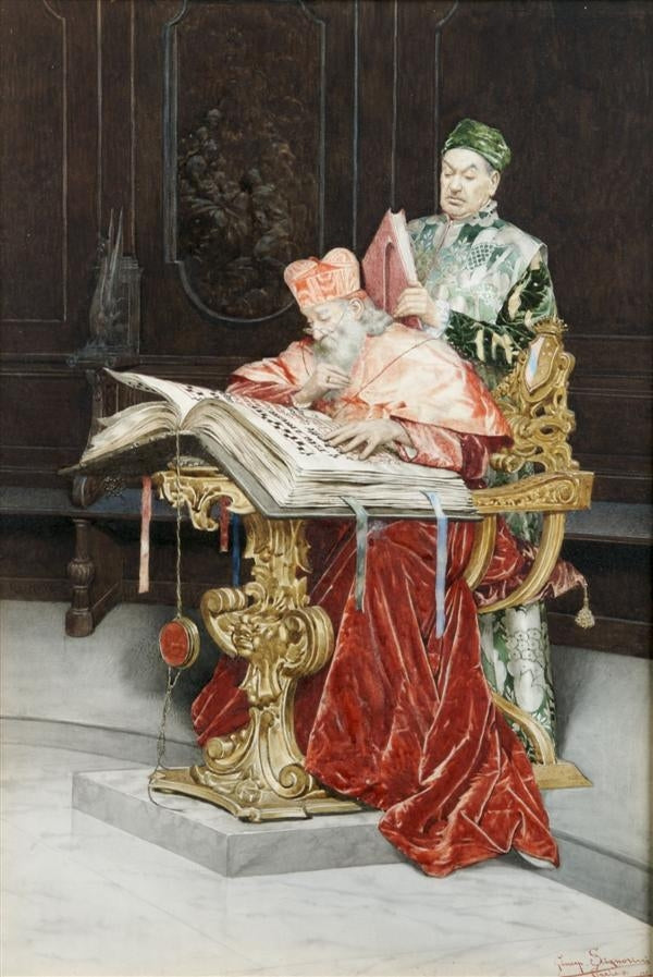 The Cardinal, vintage artwork by Giuseppe Signorini, 12x8" (A4) Poster
