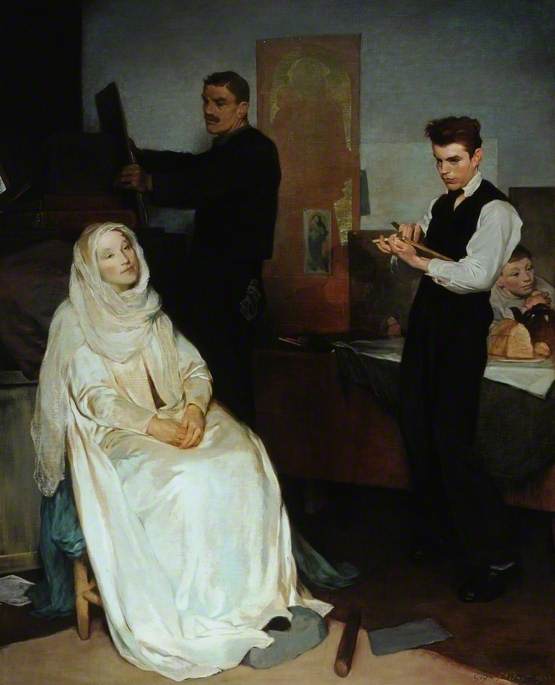 An Artist and His Family by Glyn Warren Philpot,16x12(A3) Poster