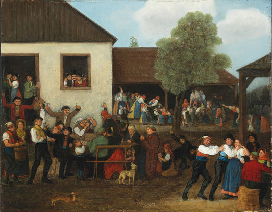 Patronage Fair in the Country, vintage artwork by Johann Michael Neder, A3 (16x12") Poster Print