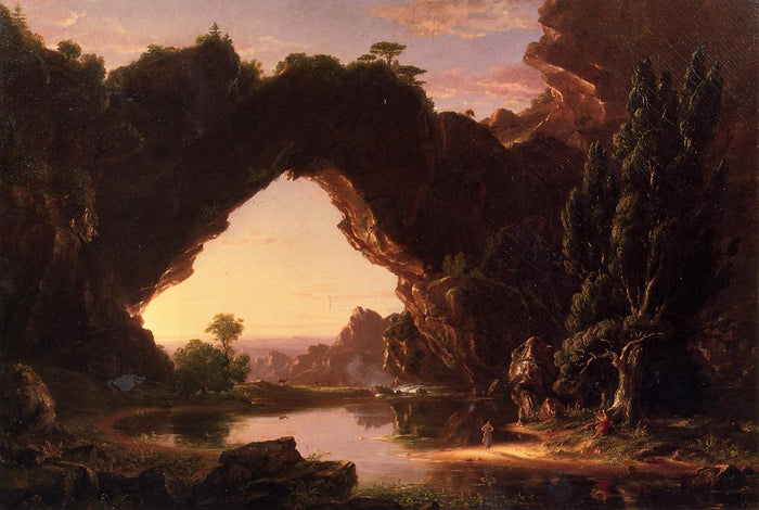 Evening in Arcadia, vintage artwork by Thomas Cole, A3 (16x12
