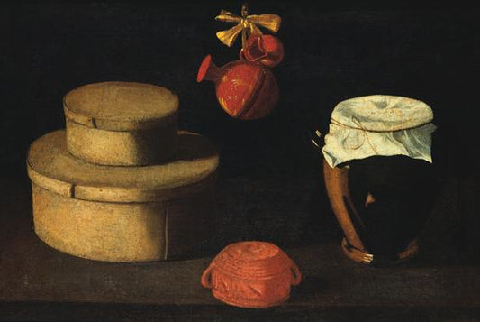 Still Life with compote, vintage artwork by Josefa de Ayala y Obidos, 12x8" (A4) Poster
