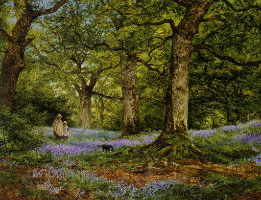 Blue Bells, vintage artwork by Benjamin Williams Leader, 12x8" (A4) Poster