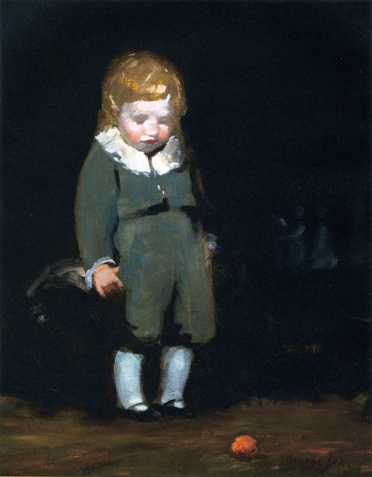 Child in Grey, vintage artwork by George Luks, 12x8" (A4) Poster