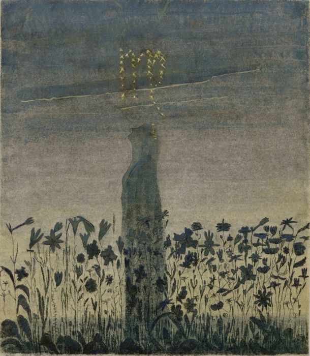 The Sun Is Passing the Sign of Virgo, vintage artwork by Mikalojus Ciurlionis, 12x8" (A4) Poster