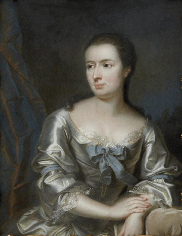 Portrait of Johanna Margaretha Frisching, vintage artwork by Emmanuel Jakob Handmann, 12x8" (A4) Poster