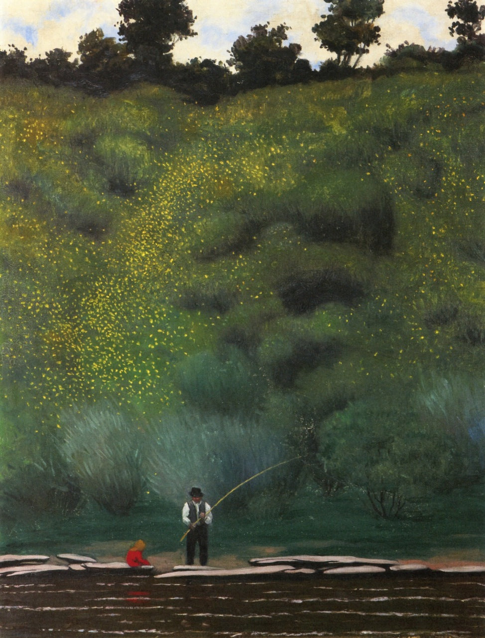 Gorse in Bloom, Avallon, vintage artwork by Felix Vallotton, 12x8" (A4) Poster