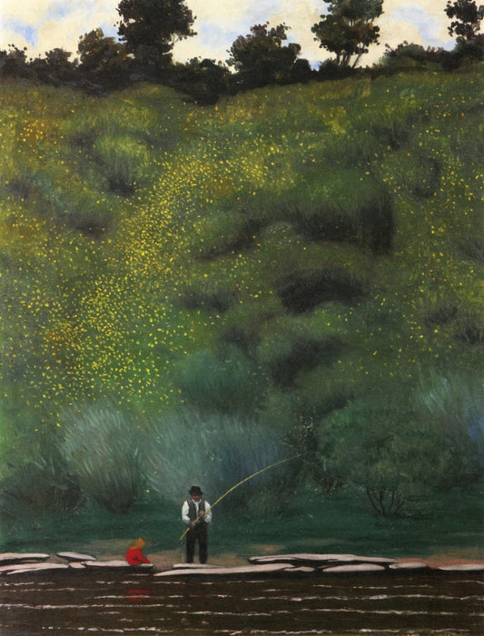 Gorse in Bloom, Avallon, vintage artwork by Felix Vallotton, 12x8" (A4) Poster