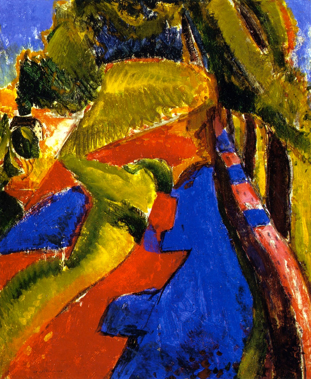 Fauve Landscape with Red and Blue by Alfred Henry Maurer,A3(16x12")Poster