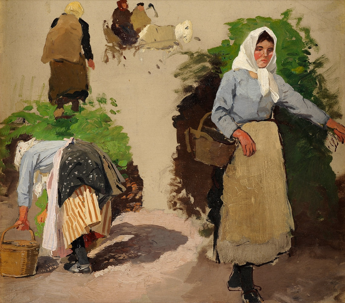 Studies of Peasant Women by Hugo Muhlig,A3(16x12")Poster