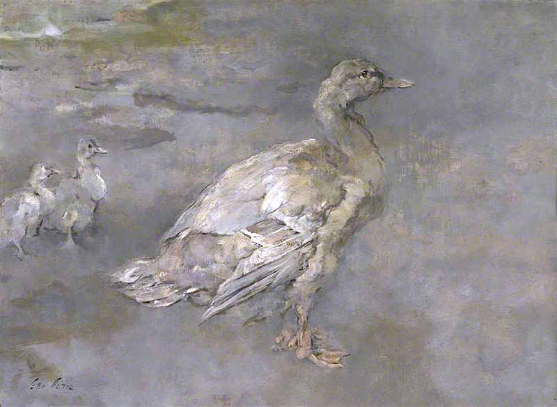 Mother Duck, vintage artwork by Sir George Pirie, 12x8" (A4) Poster