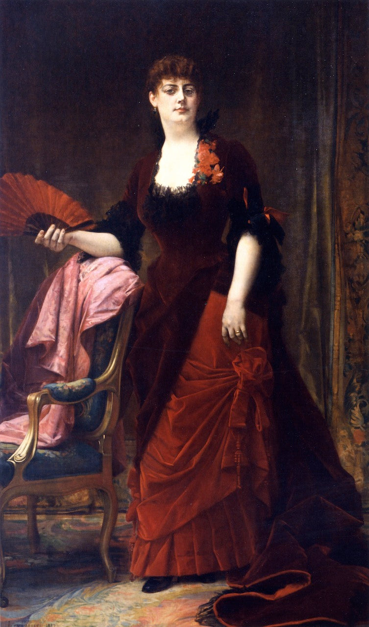 Mrs. Collis Potter Huntington, vintage artwork by Alexandre Cabanel, 12x8" (A4) Poster